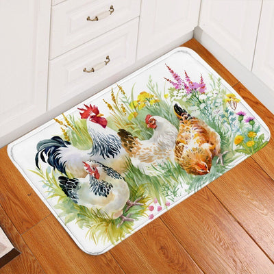 Chicken Garden Vintage Chicken Doormat