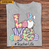 Love Teacher Life Gnome Personalized Easter Shirts