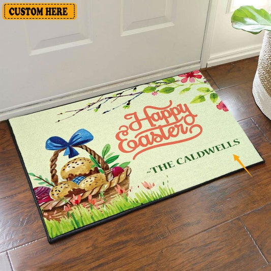 Felpudo personalizado de Feliz Pascua