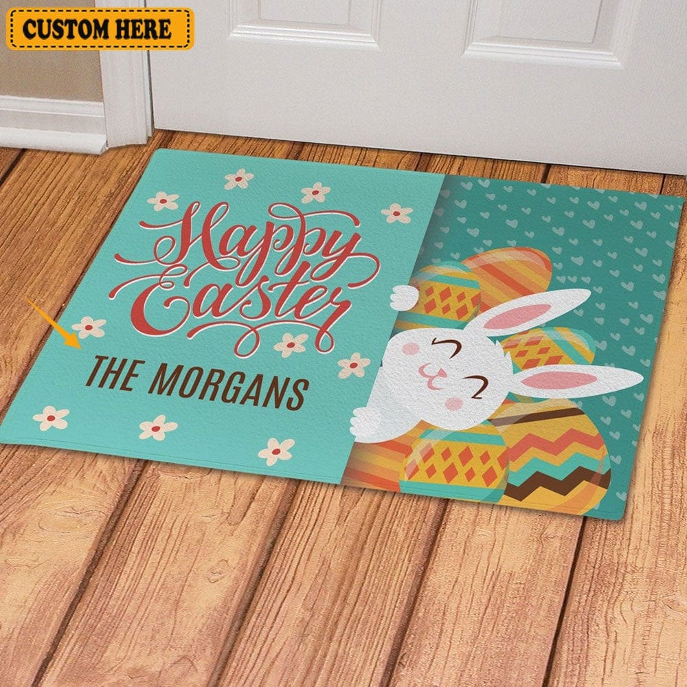 Personalized Happy Easter Doormat