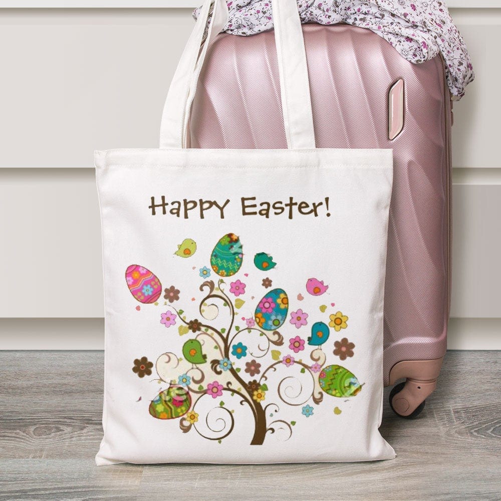 Egg Tree Happy Easter Tote Bag