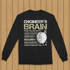 Camisetas con el cerebro del ingeniero