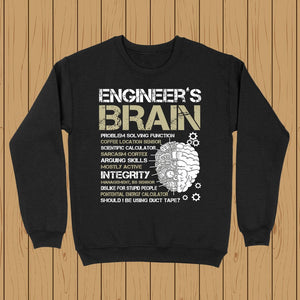 Camisetas con el cerebro del ingeniero