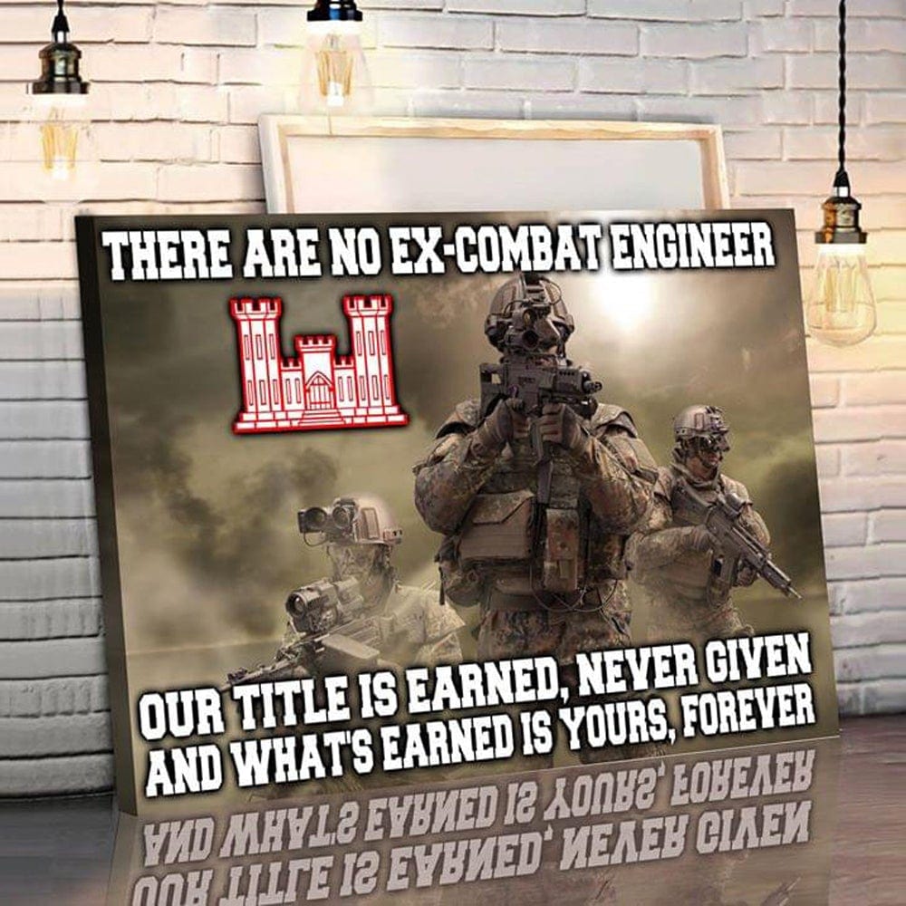 There Are No Ex-Combat Engineer Poster, Canvas