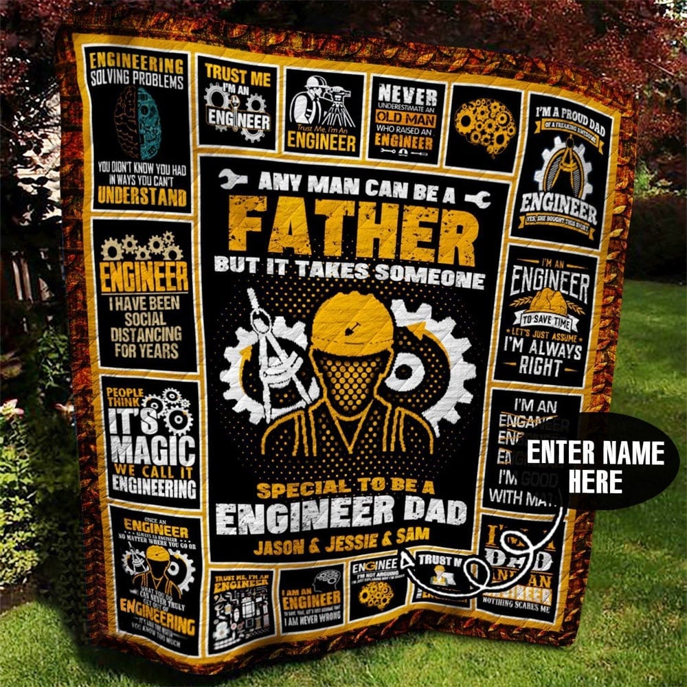 Se necesita alguien especial para ser un padre ingeniero Manta personalizada de vellón y sherpa