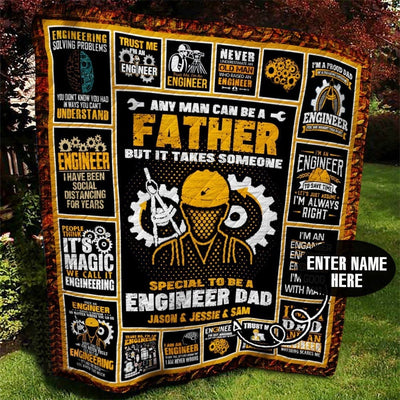 It Takes Someone Special To Be A Engineer Dad Personalized Blanket Fleece & Sherpa