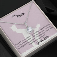 Dear Mom Necklace From Son - You Are The First Person I Go To With A Problem I Love You Mom