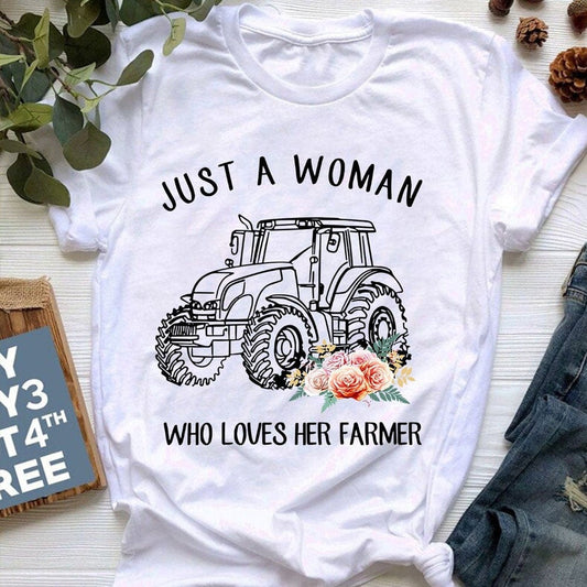 Solo una mujer que ama sus camisas de granjero