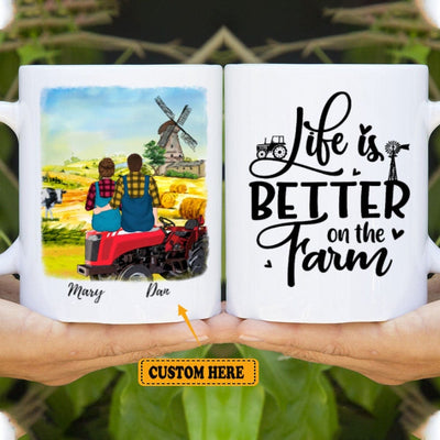 Life Is Better On The Farm Personalized Farmer Mug