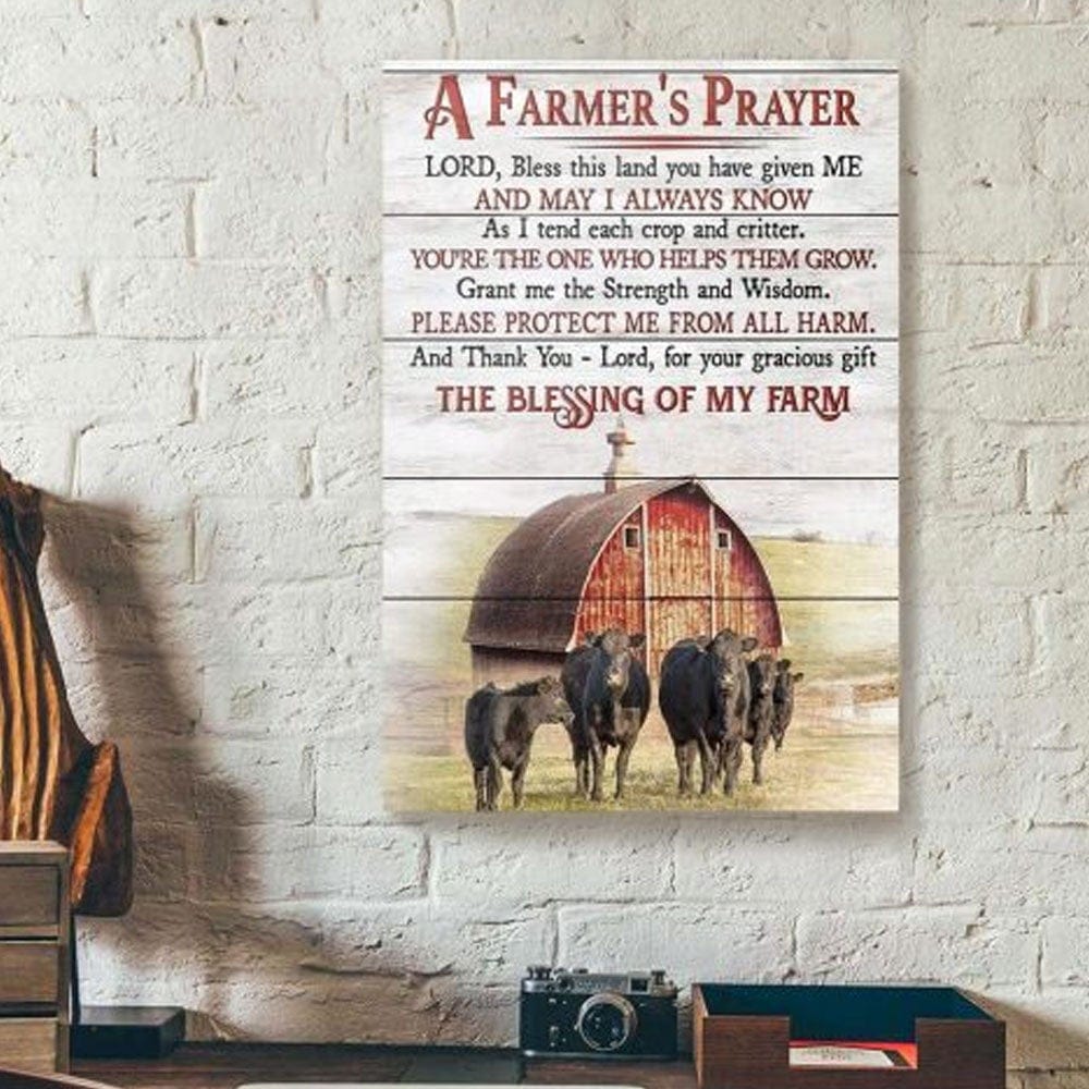 A Farmer's Prayer Poster, Canvas
