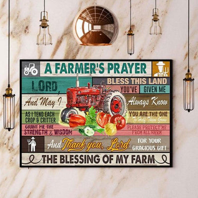 A Farmer's Prayer Poster, Canvas