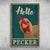 Póster de Hello Pecker, divertido pollo, lienzo