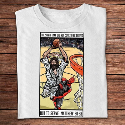 Funny Jesus And Satan Basketball Fight Shirts