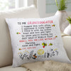 To My Granddaughter Love From Grandma/Grandpa Personalized Pillow