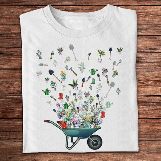 Camisetas divertidas con herramientas de jardinería