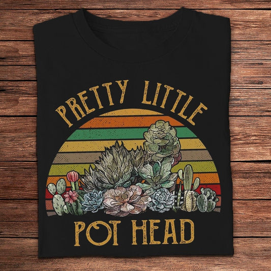 Bonitas camisetas vintage de jardinería con cabeza de maceta