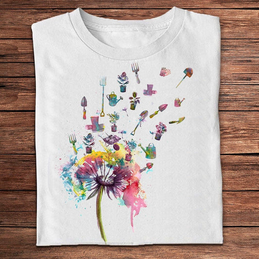 Herramientas de jardinería Camisetas de diente de león