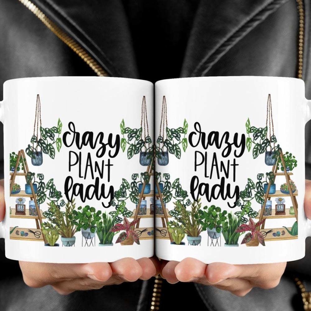 Taza de jardinería Crazy Plant Lady