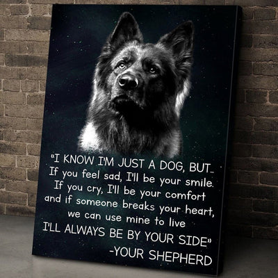 I'm Always Be By Your Side German Shepherd Poster, Canvas