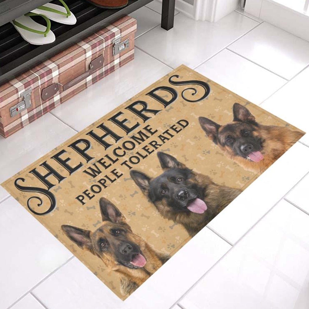 Welcome People Tolerated German Shepherd Doormat