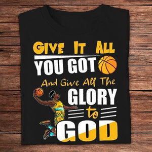 Dalo todo y dale toda la gloria a Dios Camisetas de baloncesto