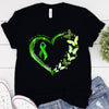 Glaucoma Awareness T Shirt I'm A Survivor with Butterfly Heart & Ribbon