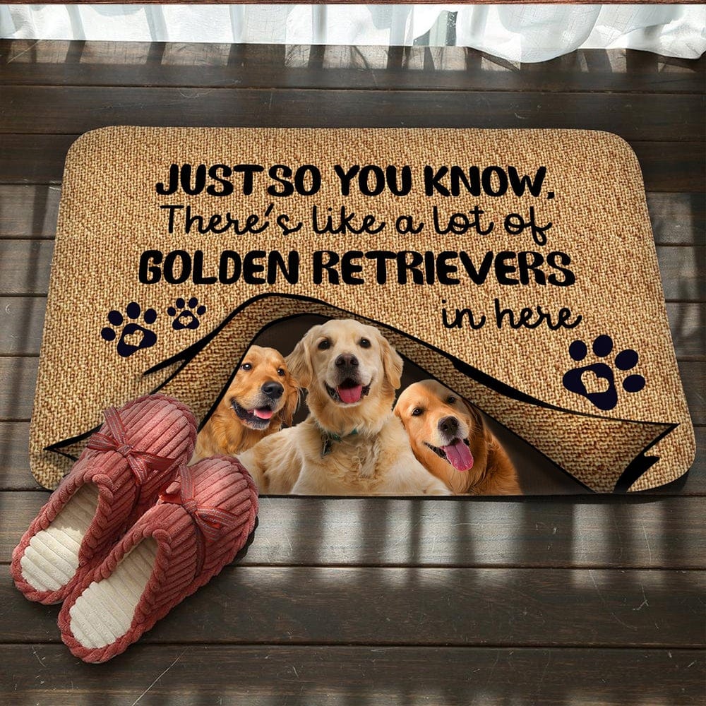 Just So You Know There's Like A Lot Of Golden Retriever In Here Doormat