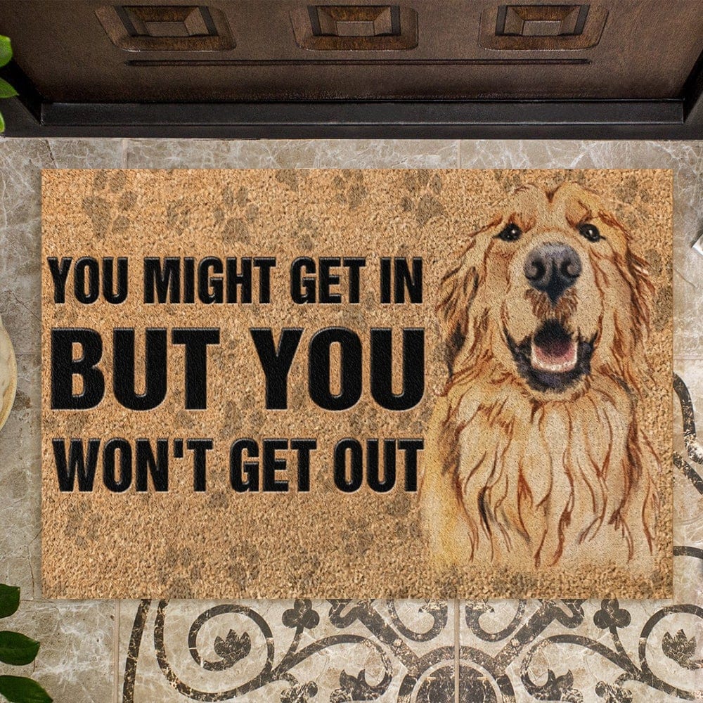 Puedes entrar pero no podrás salir Felpudo Golden Retriever