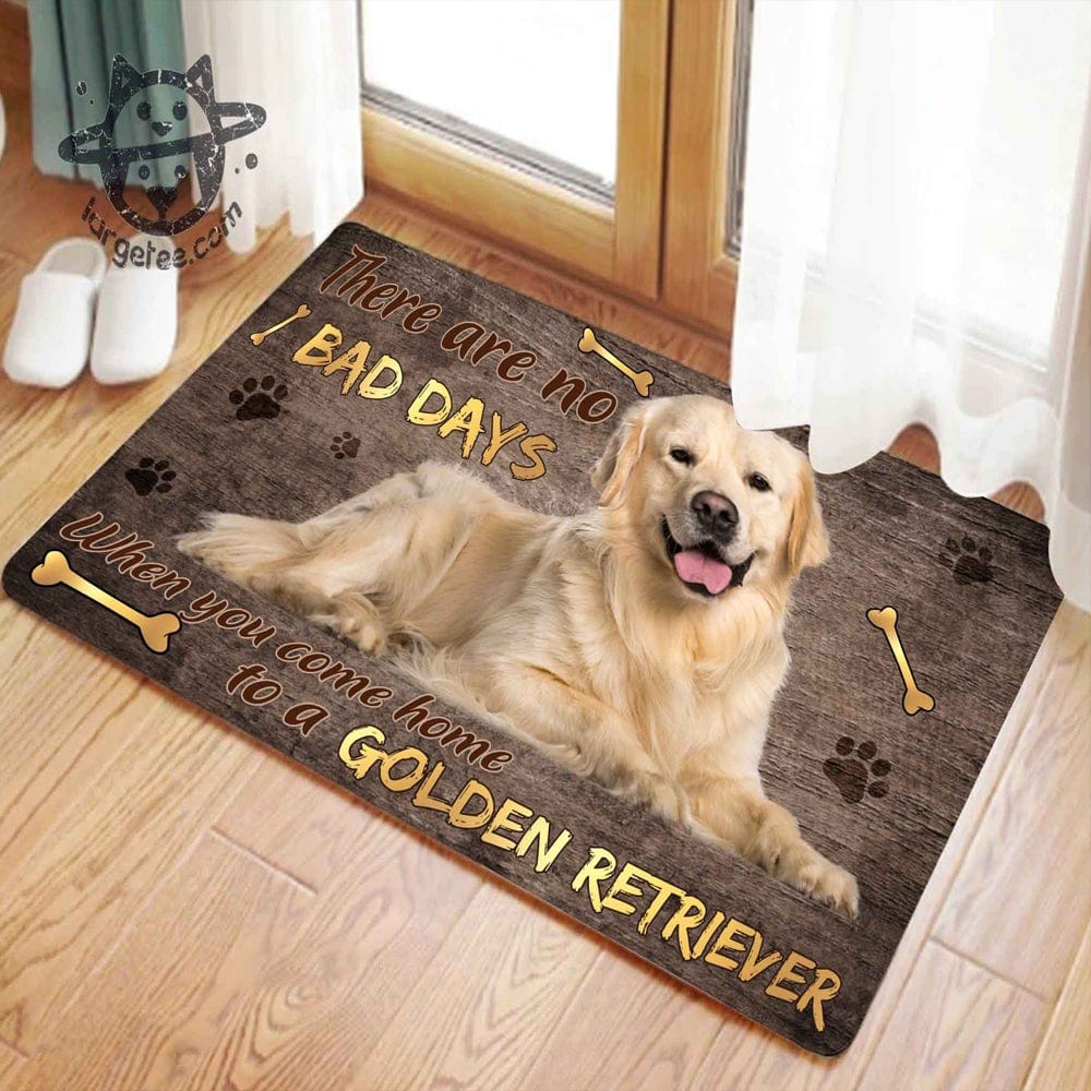 Noodever 3D Life Is Better With A Golden Retriever Doormat