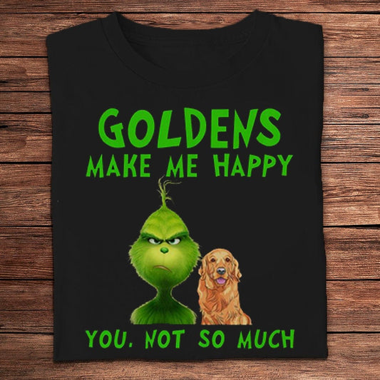 Camisetas Golden Retriever Hazme feliz Tú no tanto