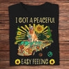 I Got A Peaceful Easy Feeling Hippie Golden Retriever Shirts