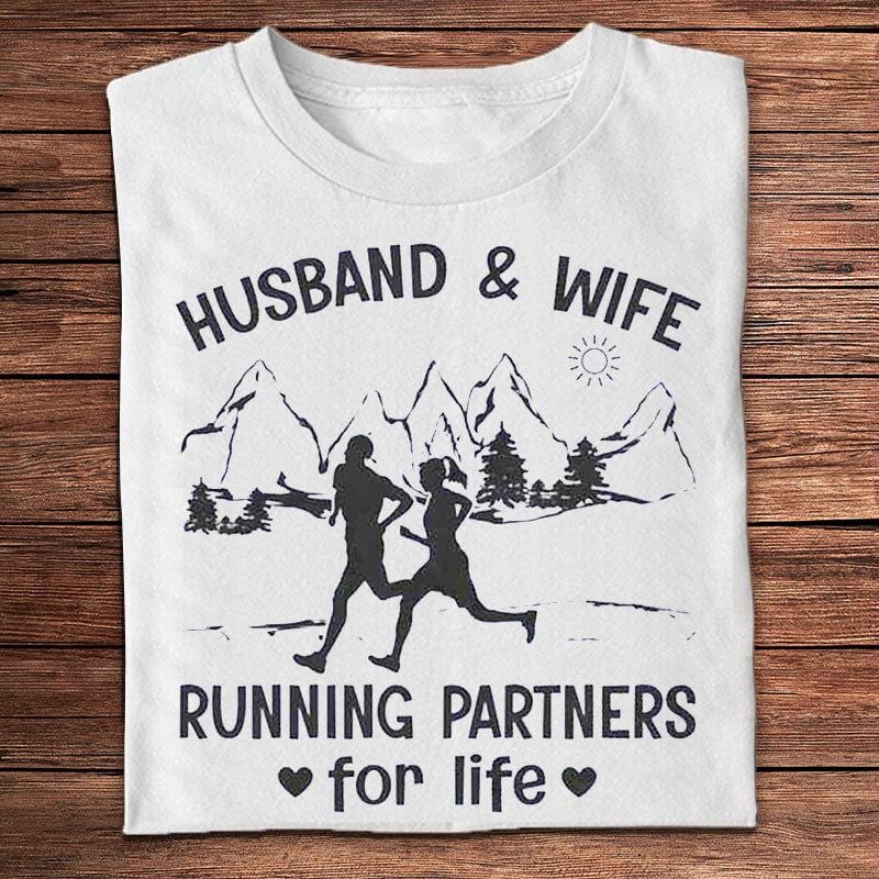 Husband & Wife Running Partners For Life Shirts