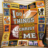 I Can Do All Things Through Christ Basketball Blanket Fleece & Sherpa