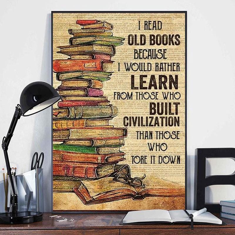 Library Printed, Office Canvas, Book Wall Art, Open Book Canvas, Book Pages  Wall Art, School Canvas, Reading Room Canvas, 