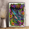 Colorful Iguana Poster, Canvas