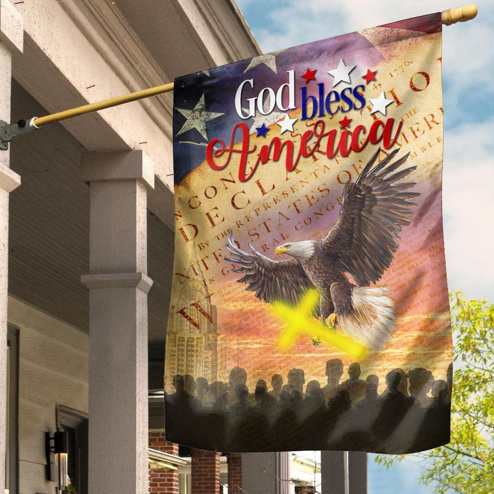 God Bless America 4th Of July Independence Day House & Garden Flag
