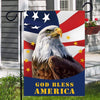 God Bless America Eagle Independence Day House & Garden Flag
