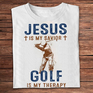 Jesús es mi Salvador El golf es mi terapia Camisetas