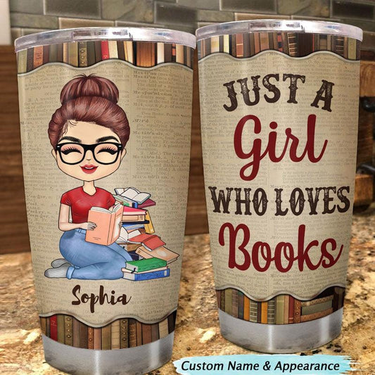 Vaso personalizado "Solo una chica que ama los libros"