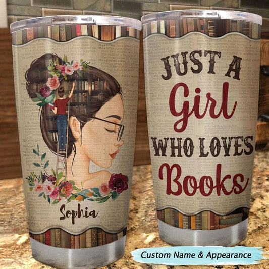 Vaso personalizado "Solo una chica que ama los libros"