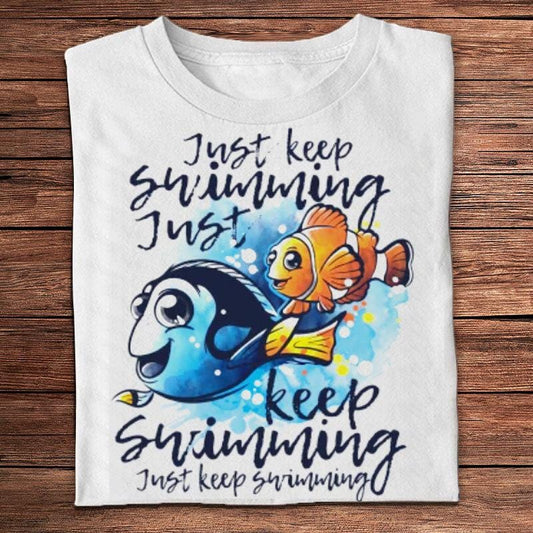 Camisetas Just Keep Swimming