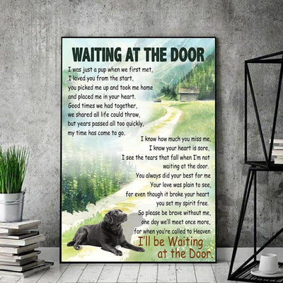 Waiting At The Door Memorial Labrador Retriever Poster, Canvas
