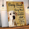 Every Snack You Make I'll Be Watching You Labrador Poster, Canvas