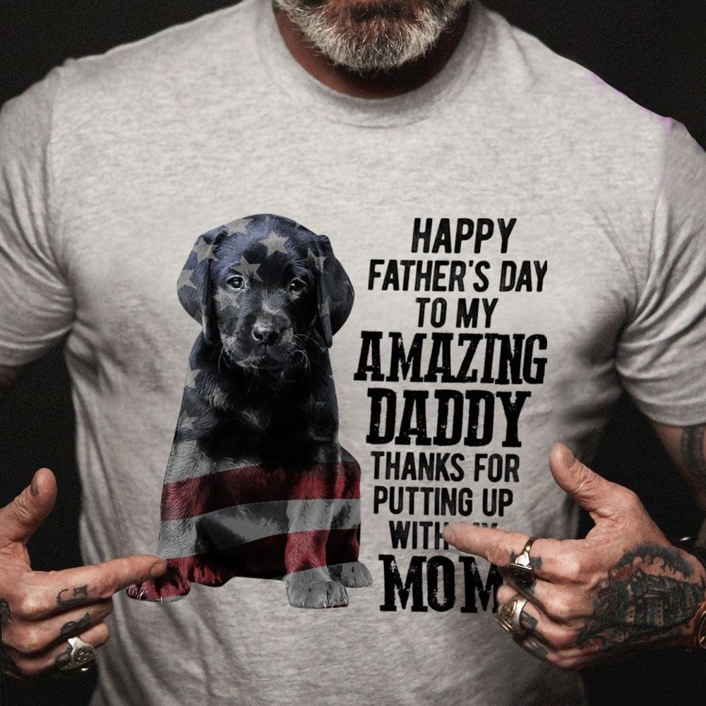 Feliz día del padre para mi increíble papá Camisetas de Labrador Retriever