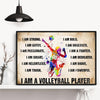 Personalized I Am A Volleyball Player Poster, Canvas
