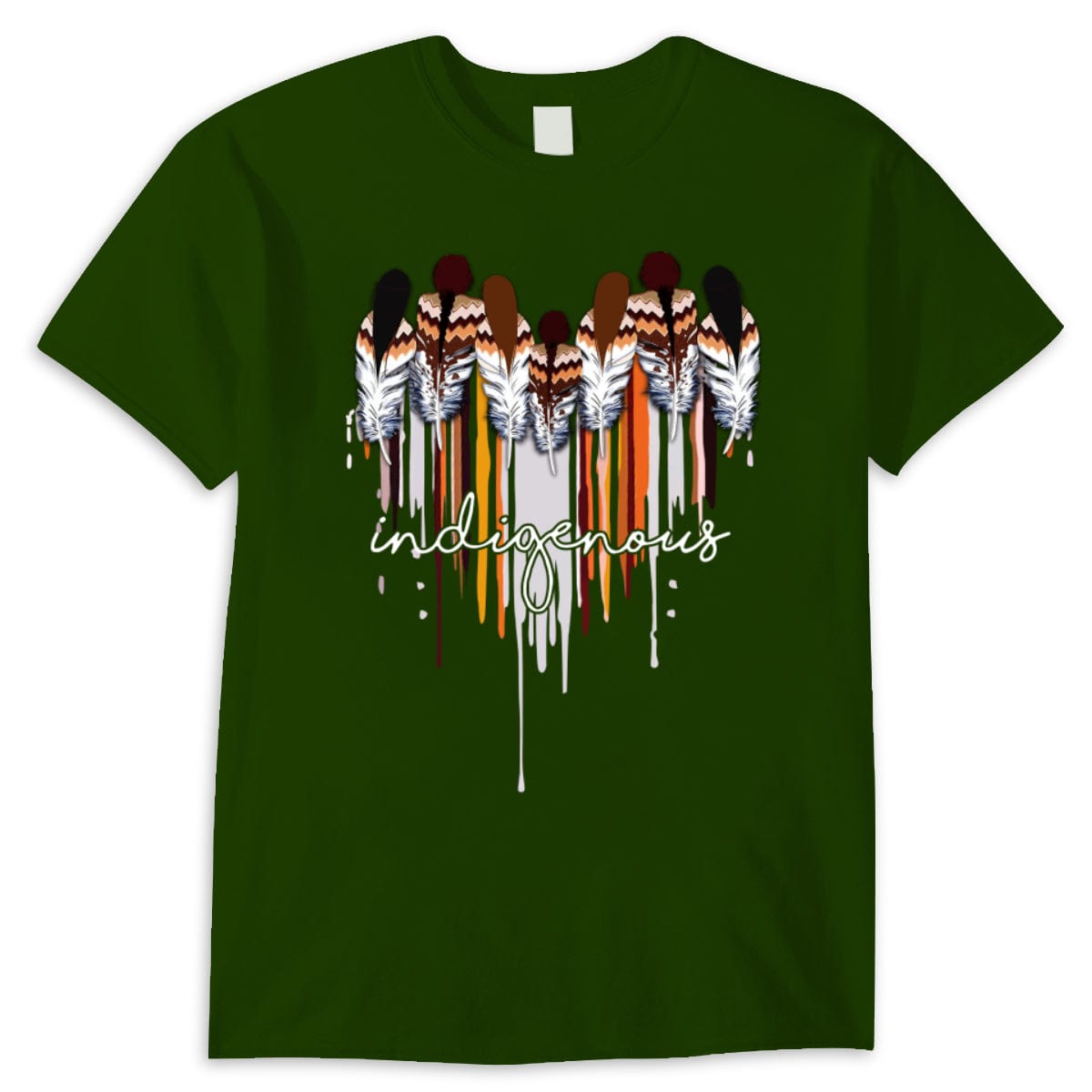 Indigenous Native American With Heart Shirt