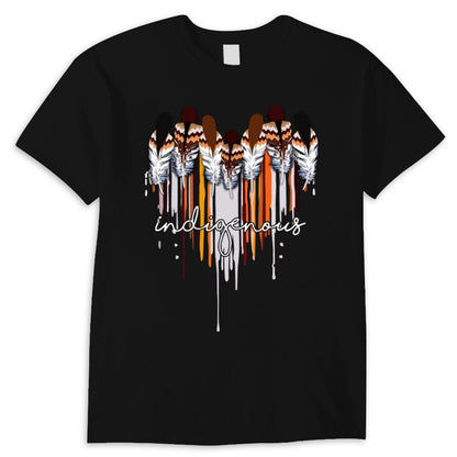 Camisetas indígenas nativas americanas con corazón