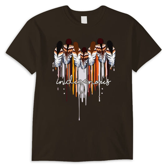 Indigenous Native American With Heart Shirt