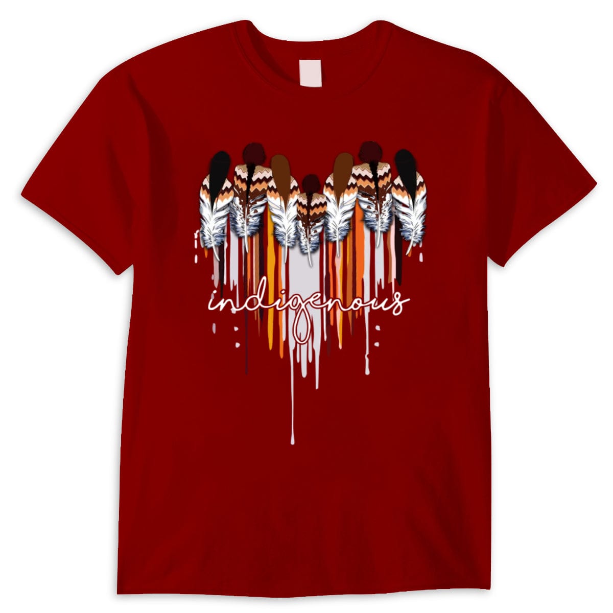 Indigenous Native American With Heart Shirt