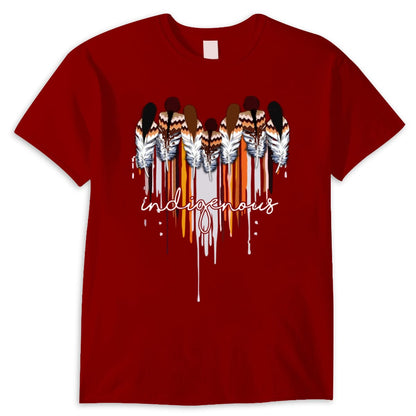Indigenous Native American With Heart Shirt